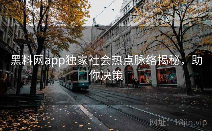 黑料网app独家社会热点脉络揭秘，助你决策